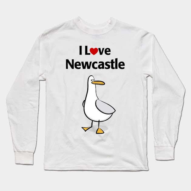 I Love Newcastle Long Sleeve T-Shirt by MonkeyTshirts